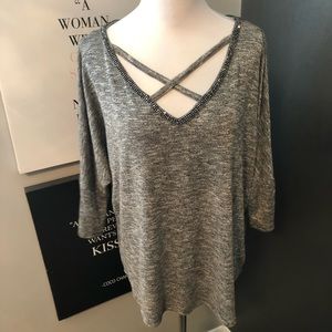 Heather gray sweater
